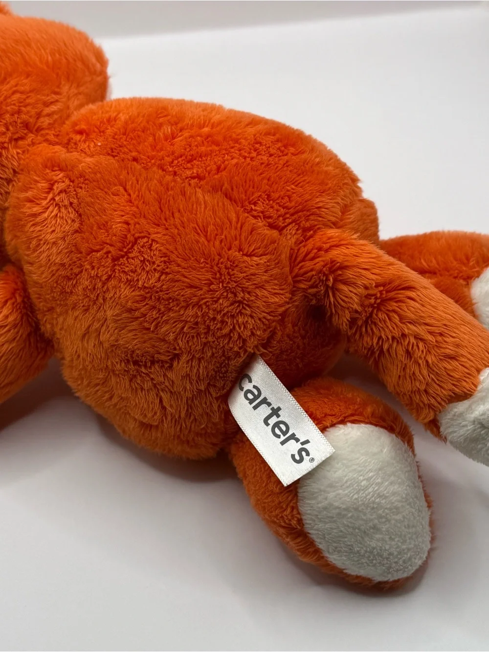 Carters Orange Fox Plush Stuffed Animal Lovey Toy